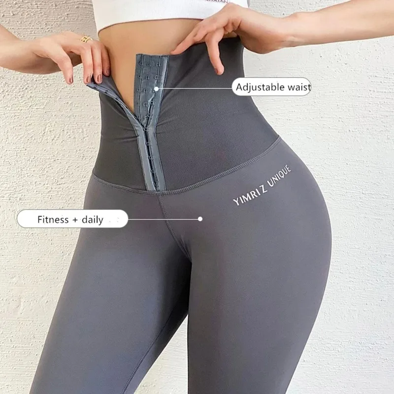 Corset Fitness Leggings femmes entraînement de gymnastique Jogging sport pantalons de Yoga taille haute vêtements de sport élastiques contrôle du ventre pantalon Sexy