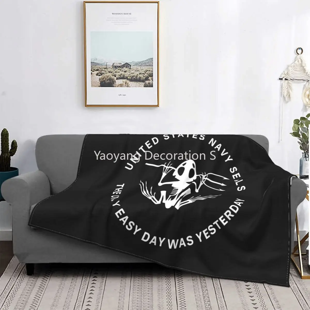 

Navy Seal Bonefrog Udt Frogman Blanket Luxury For Bed All Season Bedding Throws Sofa Decorative