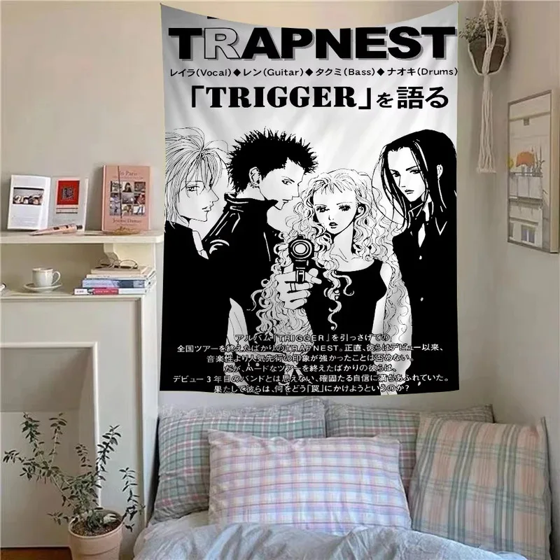 VIKAMA Hippie Style Japanese Classic Anime Tapestry | Poster Wall Art | Aesthetic Home Decor for Living Room Dorm Bedroom
