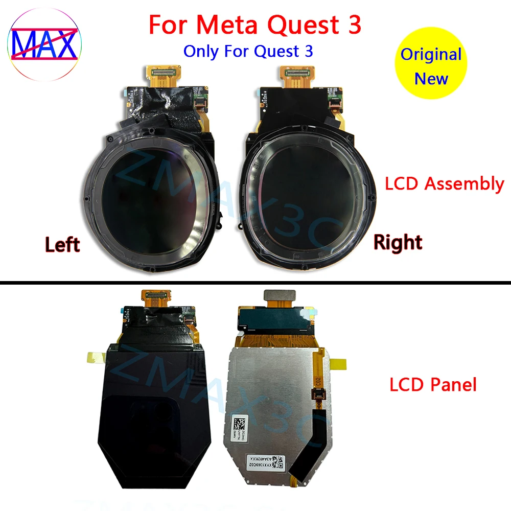 

Original LCD Screen Assembly For Meta Quest 3 VR Headset LCD Screen Panel Replacement For Oculus Quest 3 LCD Display Screen Lens
