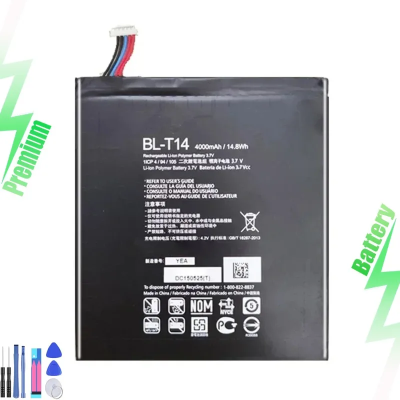 Сменный аккумулятор BL-T14 EAC62638401 для V495 LG-V495, 4000 мАч, с инструментами, новый