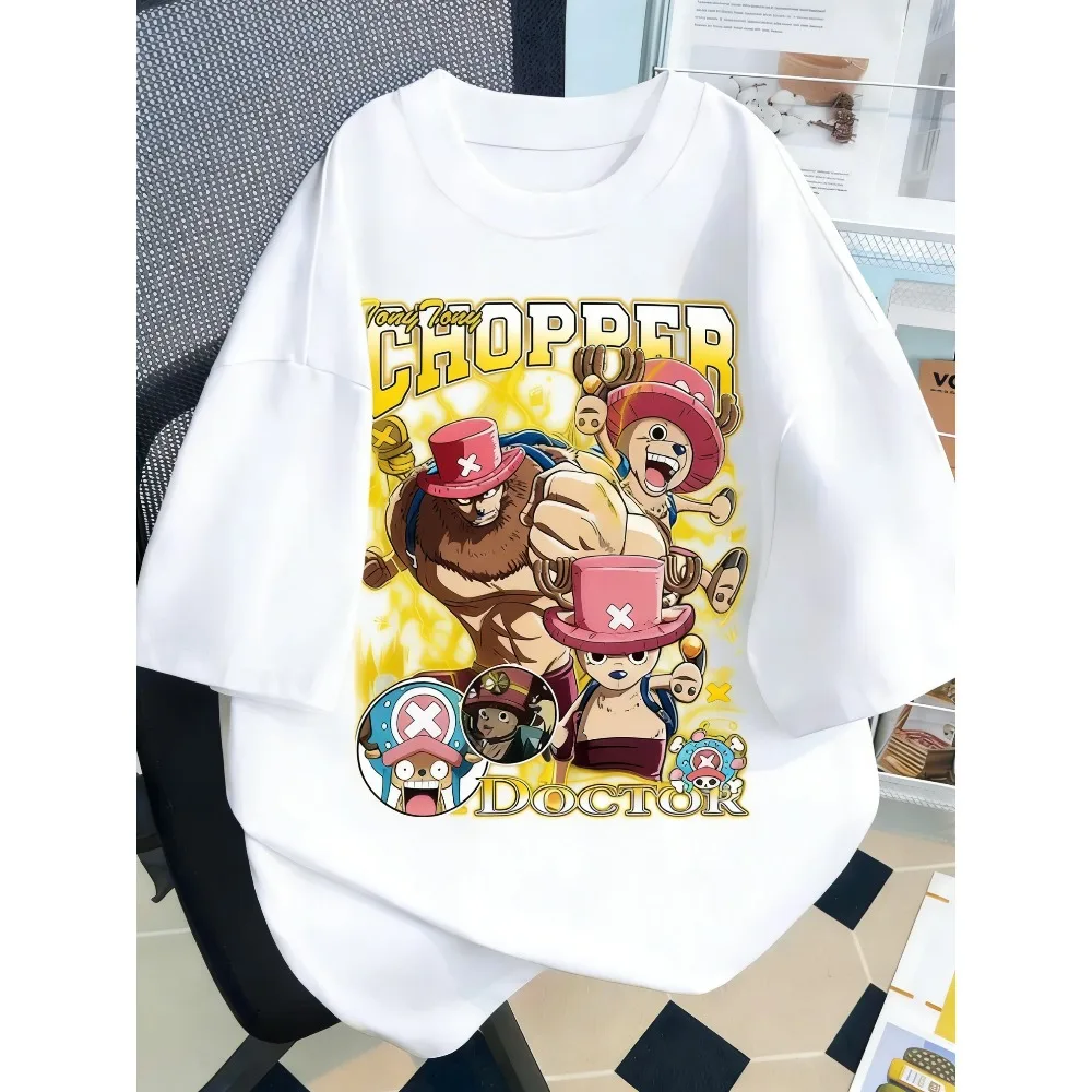 

Plus Size One Piece Anime Printed Men and Women T-shirt Casual Parent Child Top Fashion Harajuku Style Street Wear Summer Y2K