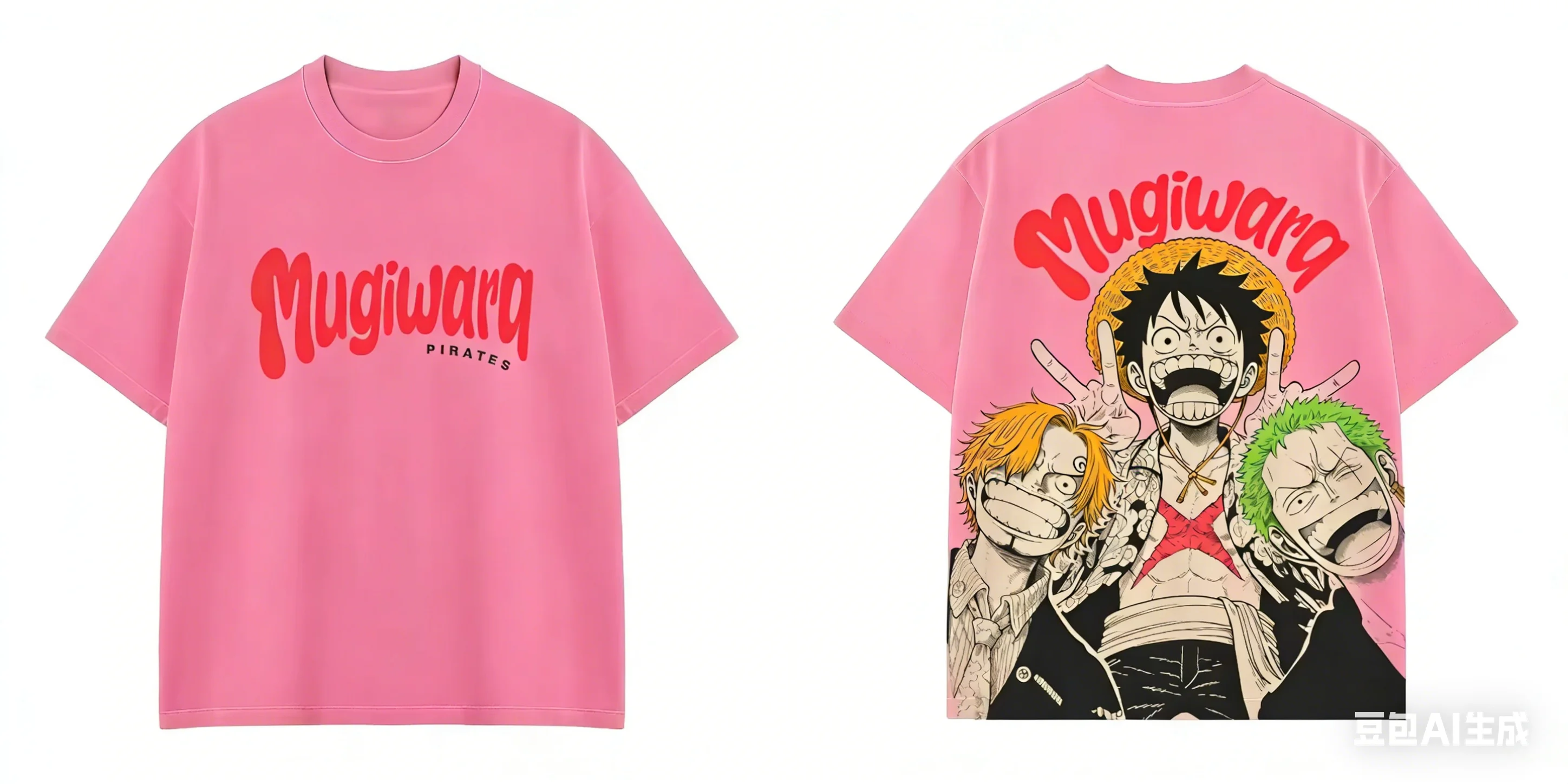 One Piece Luffy Zoro Sanji Mugiwara Crew Grafik-T-Shirt, Vintage Manga Print Anime Casual T-Shirt für Männer, Frauen, Kinder – Detail 8