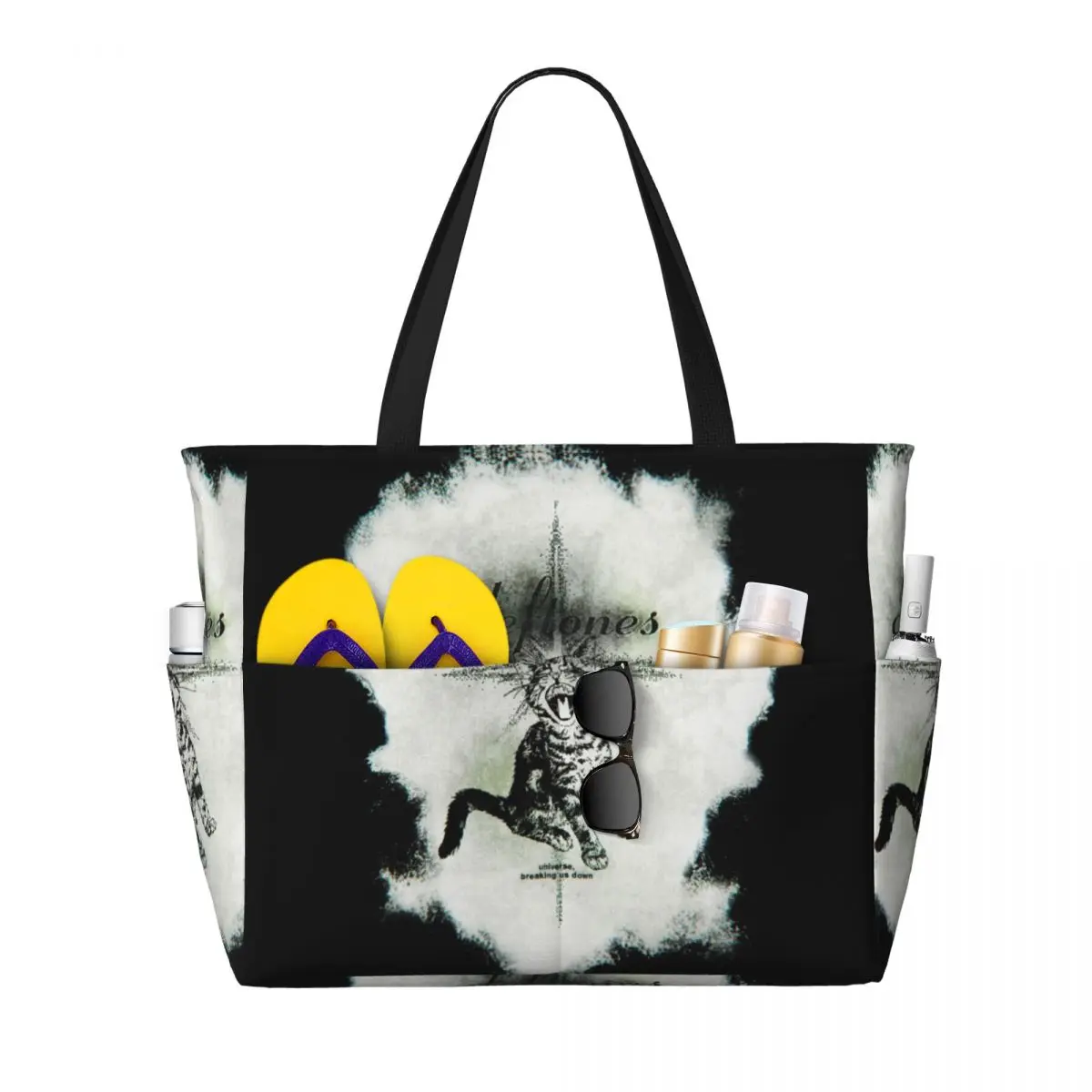 Deftones Metal Band White Pony Album Tas Tote Pantai Tas Tote Besar Olahraga Gym Yoga Tas Travel Wanita Tas Kebugaran