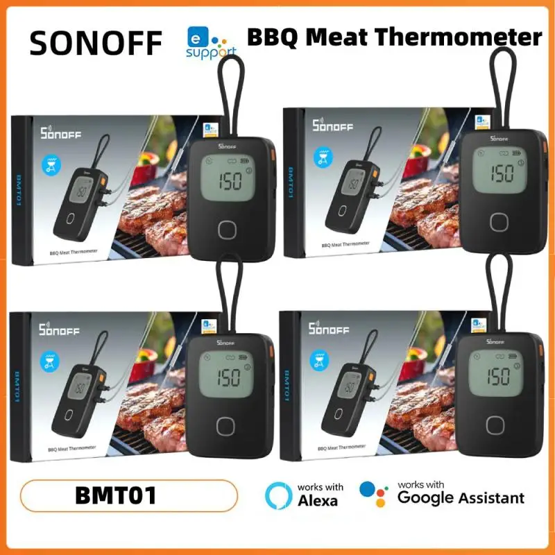 SONOFF BMT01 สมาร์ทเครื่องวัดอุณหภูมิเนื้อบาร์บีคิวไร้สายเครื่องวัดอุณหภูมิย่าง Ewelink App Alert แผนภูมิอุณหภูมิแบบเรียลไทม์และจับเวลาทําอาหาร