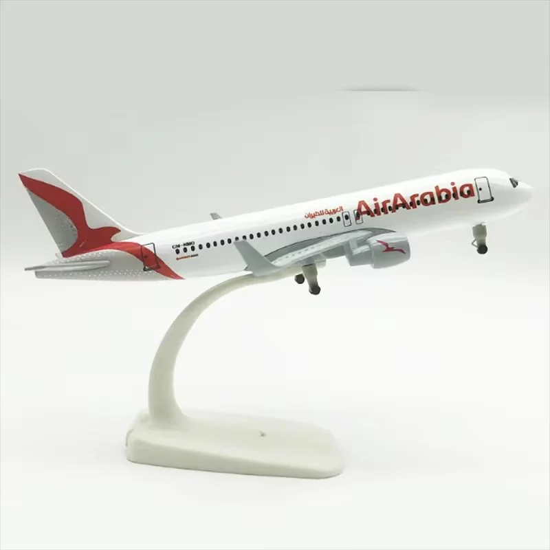 

20 см модель самолета из сплава Air Arabia Airlines A320 с металлической шкалой 1:400 статический самолетик с подставкой коллекция подарок