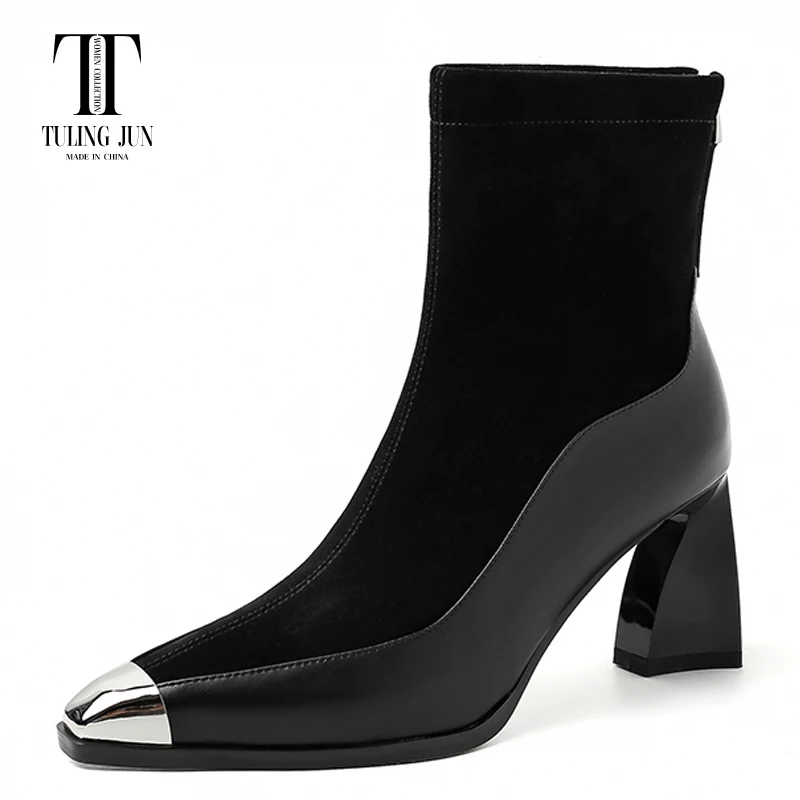 TULING JUN 2024 Autumn Winter Women's Boot Pointed Toe Fashion Graceful Sexy Temperament Hot Sales High-end Shoes For Women L