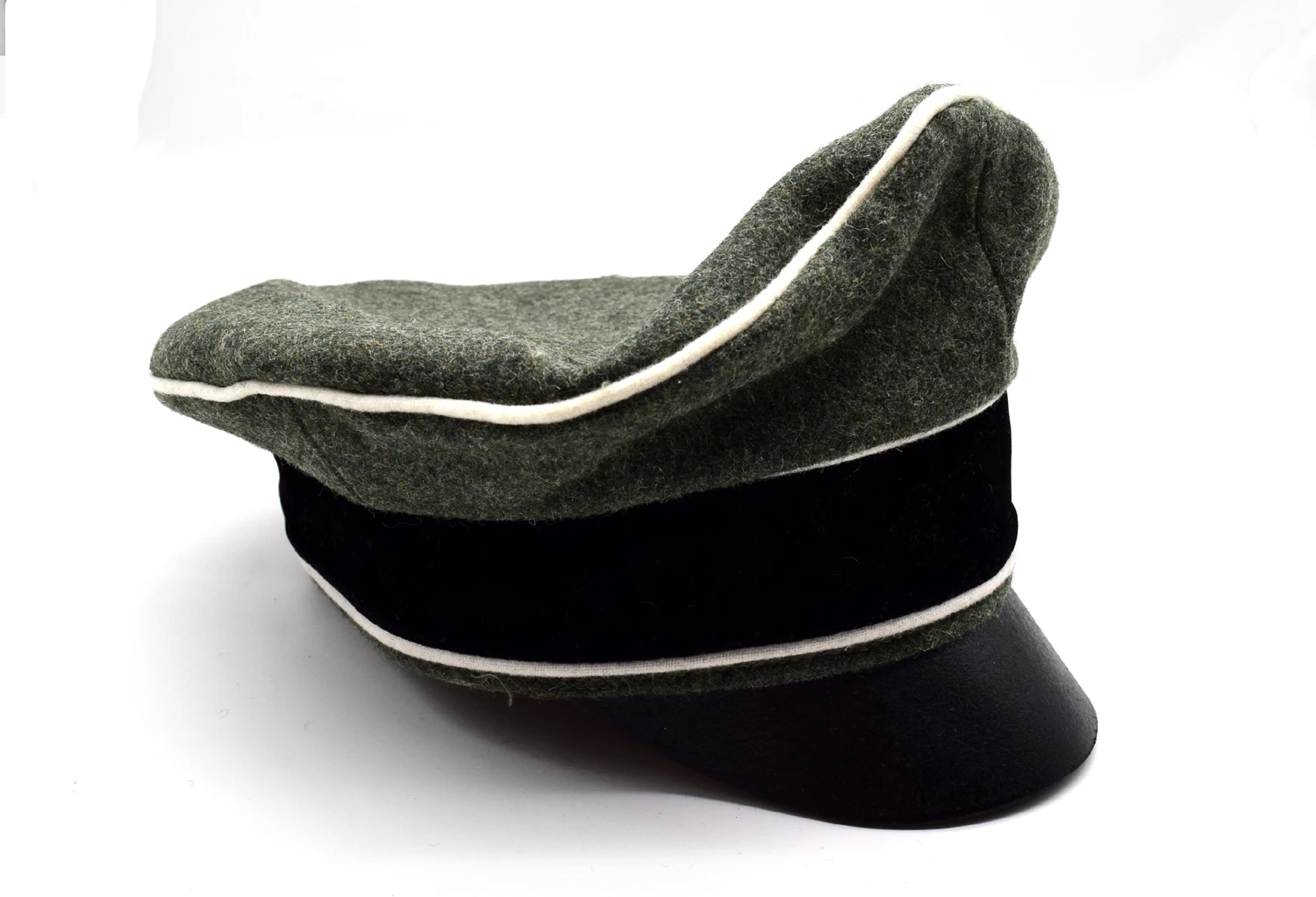 Cosplay German Army Field Marshals Generals Officers Crusher Field Visor Cap W Hat Sweat Ring Made Leather Reenactment