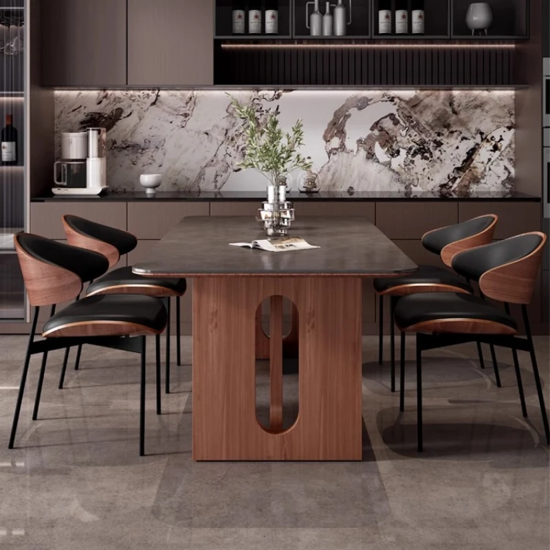 Stół serwisowy Luksusowe jadalnie Ceramiczne stoły do jadalni Siedząca restauracja Recepcja Prostokątne Bord B Bord Peru Room Slate Simple Home