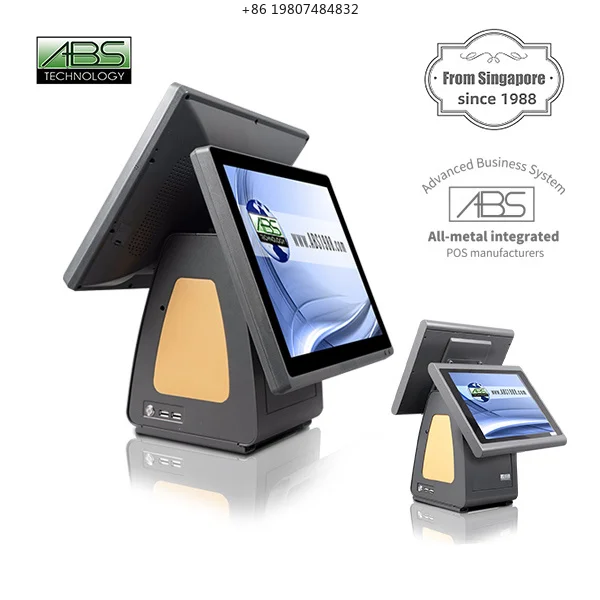 

15-Inch Touch POS Cash Register for Aliexpress, Customer-Facing Display NFC Wi-Fi 6 Metal Case 58/80mm Thermal