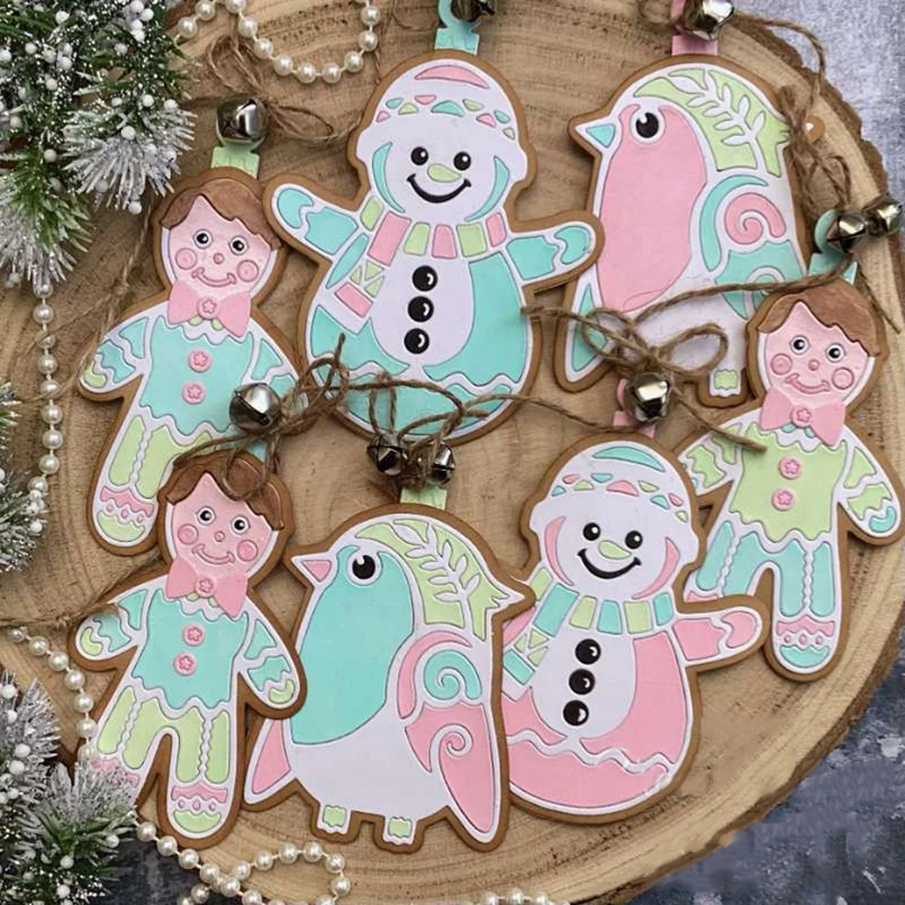 Lucky Goddess Metal Cutting Dies Snowman & Snowhouse Diy Scrapbooking Photo Album Decorative Embossing Paper Card Crafts