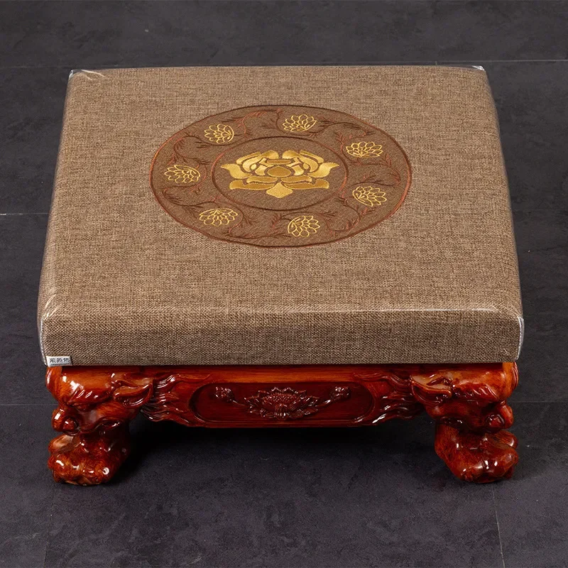 Chair worship temple meditation kowtow kneeling mat household temple temple lotus flower thickened bench worship Buddha