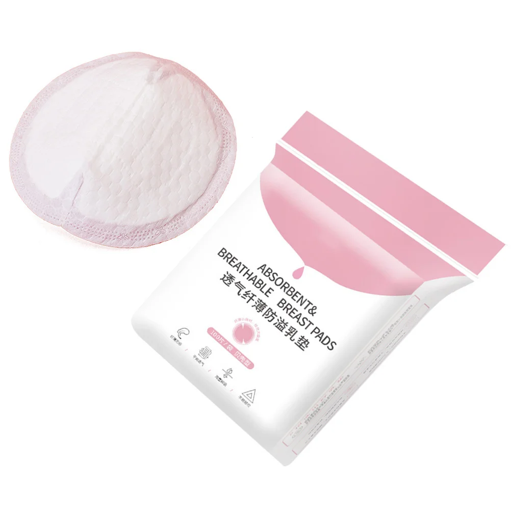 

100Pcs Anti-Galactorrhea Pad Disposable Breathable Lactation Cushion Ideal Gift for New Moms and Lactating Mothers White