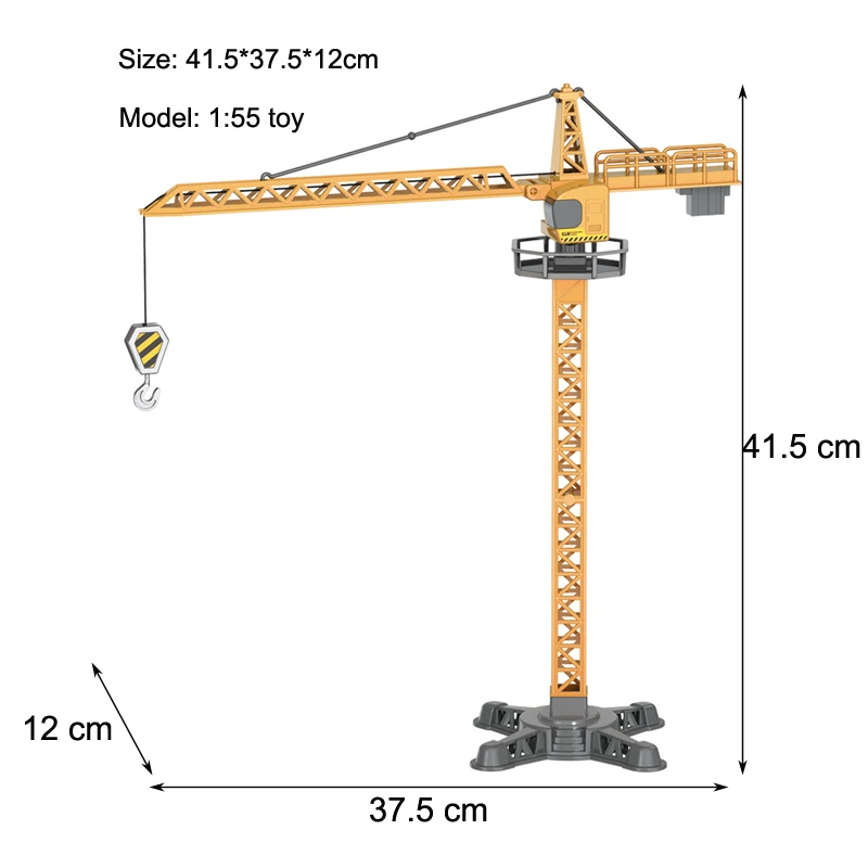 yikesong Turmkran Spielzeug Modell Druckguss Bagger Traktor LKW Auto Bulldozer Großhandel Junge Geschenk Bagger Fahrzeug Legierung Kunststoff Bildung 6
