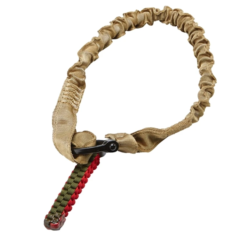 Elastisch outdoor tactisch veiligheidskoord Intrekbare retentieriem Quick Release Safety Sling Lanyard Duurzaam DropShipping