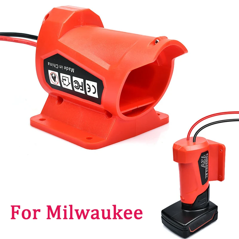 Power Battery Adapter Wheel for Milwaukee 12V Battery 12 Gauge Connector for Robotic, DIY Rc Car Toys and Rc Truck