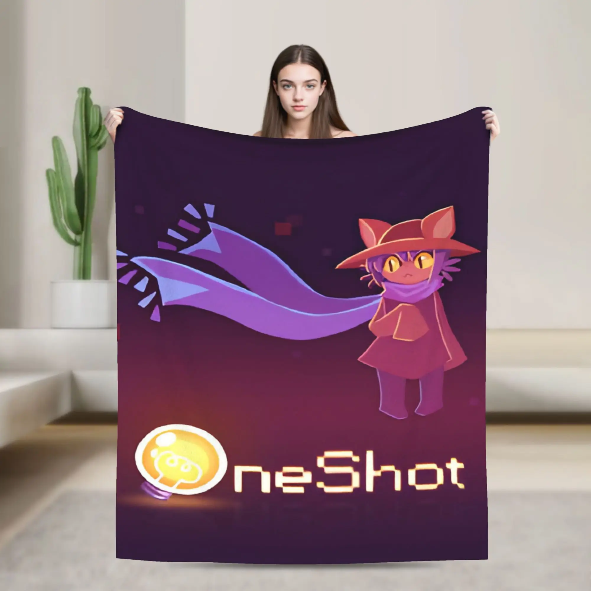 OneShots Niko Print Blanket For Men Women Warm Cozy Fluffy  Throw Blankets for Sofa 50x60 Inches Multiple Sizes