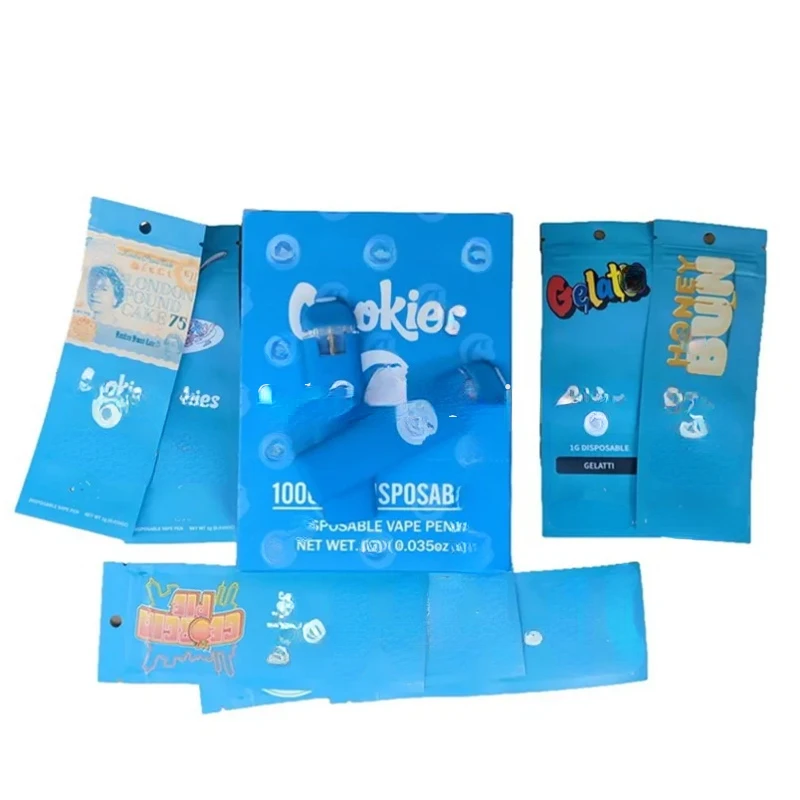 القابلة لإعادة الشحن السجائر الإلكترونية القرون ، الكوكيز Vape القلم ، بطارية 280mAh ، 1 مللي خراطيش السيراميك الفارغة ، المرذاذ لمبخر النفط السميك ، 1 قطعة