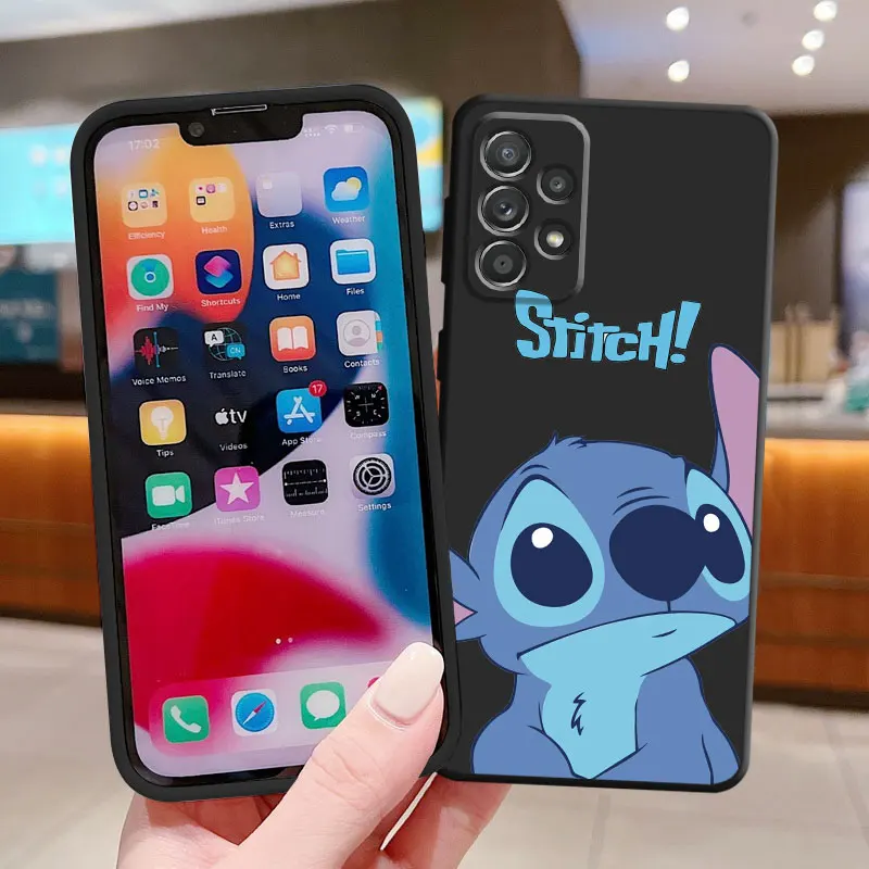 Armor Coque Phone Case for Samsung Galaxy Note 20 Ultra 10 Plus 8 9 S22 A32 A72 S20 A22 S21 Silicone Disney Cute Stitch Cover