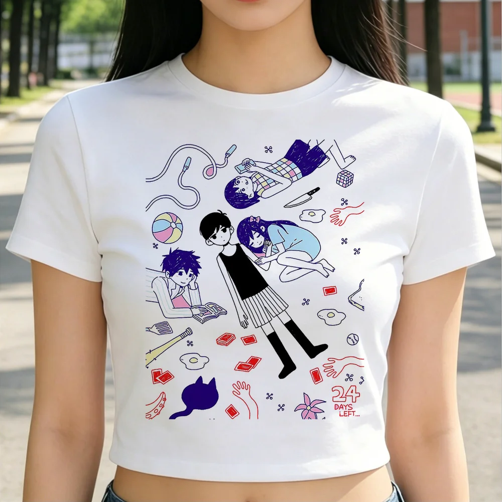 Omori crop top girl korean fashion cutecore cute top tees harajuku scene  japanese korean fashion