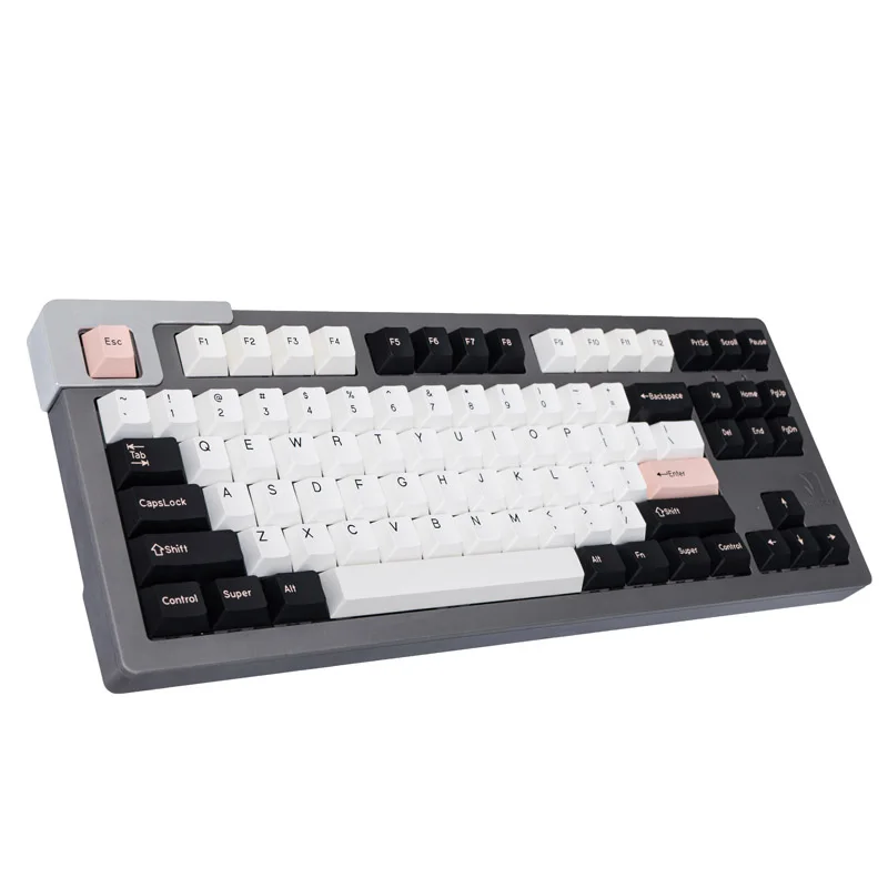 Imagem -02 - Olivia Keycaps para Teclado Mecânico 177 Teclas Rosa Branco Preto Pbt Duplo Tiro Cherry Perfil Caber 68 75 84 96 980 100 Gk61