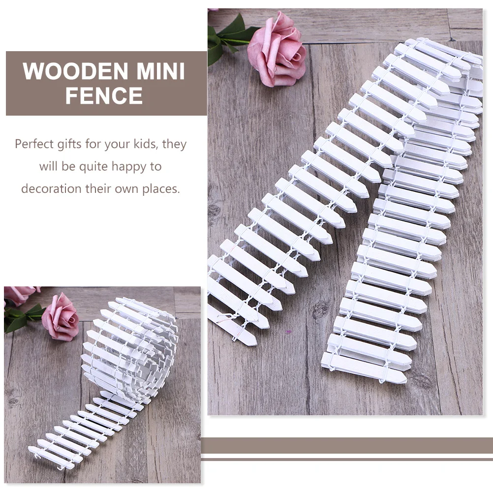 4 pezzi recinzione in miniatura decorazione mini recinzione da giardino in legno per micro paesaggio piante grasse in vaso fai da te albero di Natale ornamento per la casa degli uccelli