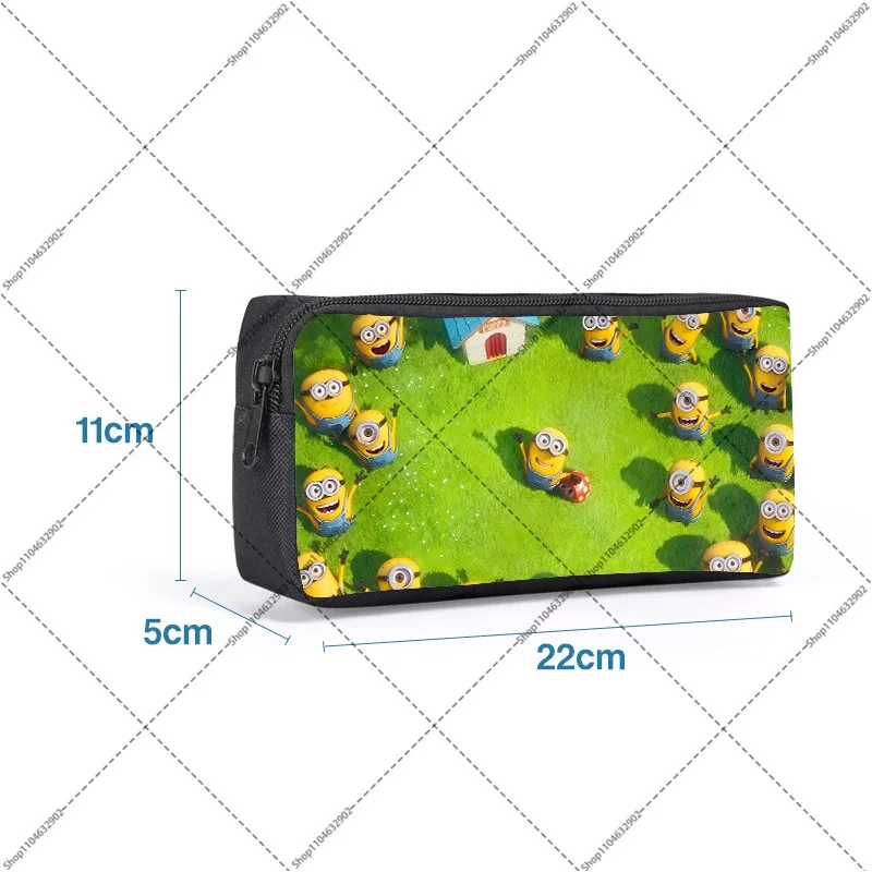 Minionses Cute Pencil Bag Cartoon Anime Stationery Students Portable Large Capacity Kawaii Bags Boys Girls Back To School Gifts