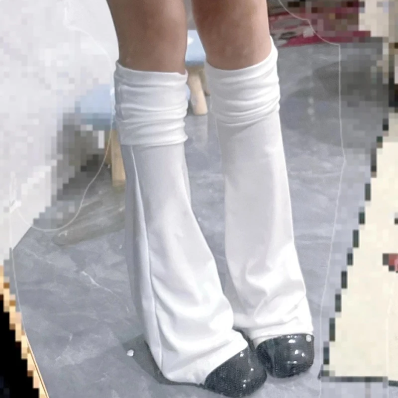 

Thigh High Socks Slimming Horn Shaped Cuffs Japanese Subcultural Y2K Spicy Girl Over Knee Leg Covers Sock for Women Leg Warmers