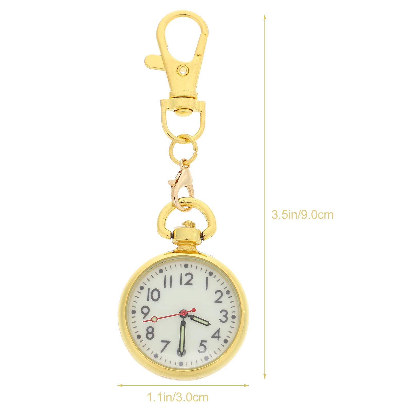 Night Glow Nurse Hanging Pocket Watch Large Dial Clip on Buckle Chest Keychain Watch Nurse Pocket Watch,