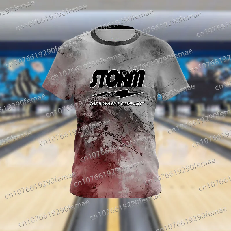 Summer Bowling Men\'s Sportswear T-shirt Short Sleeved Daily Street Fashion Breathable Sweat Wicking Comfortable Top