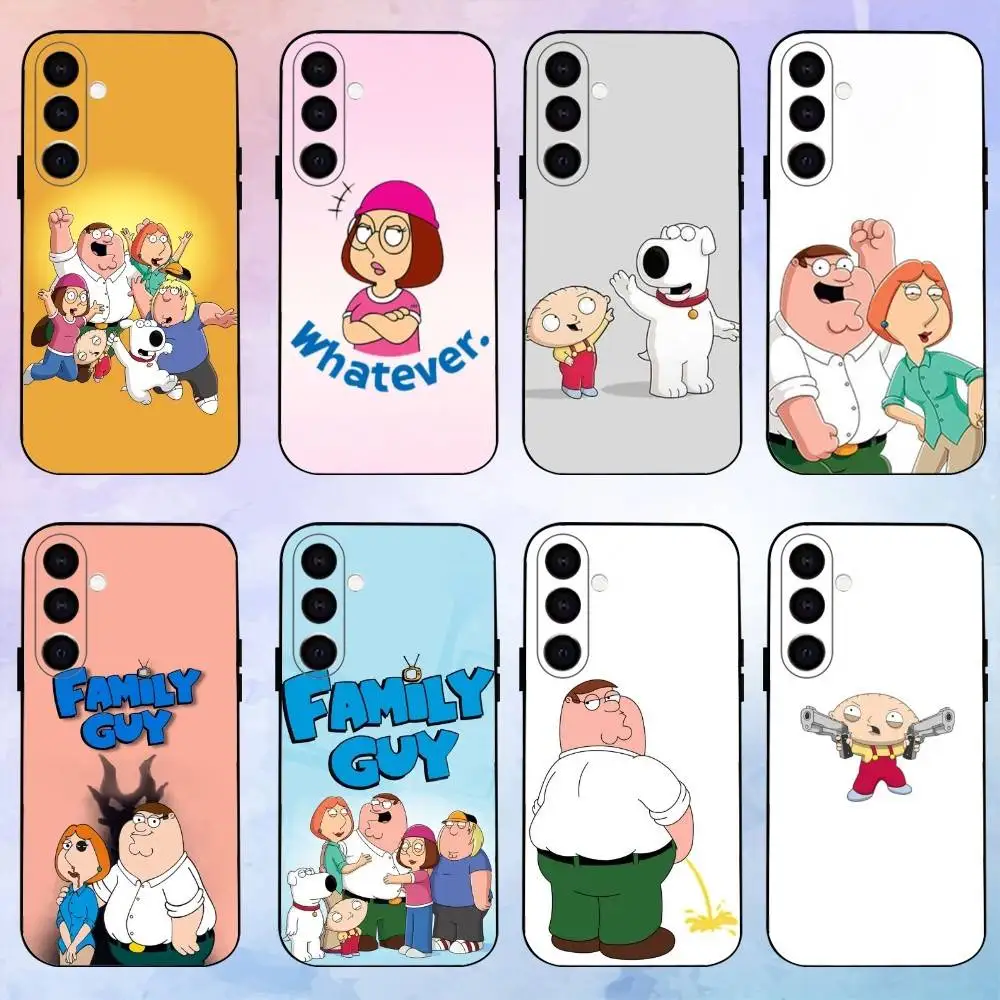 

F-Family Funny Guy Phone Case For Samsung Galaxy A73,A72,A71,A70,A53,A52,A51,Others Soft Black Shell