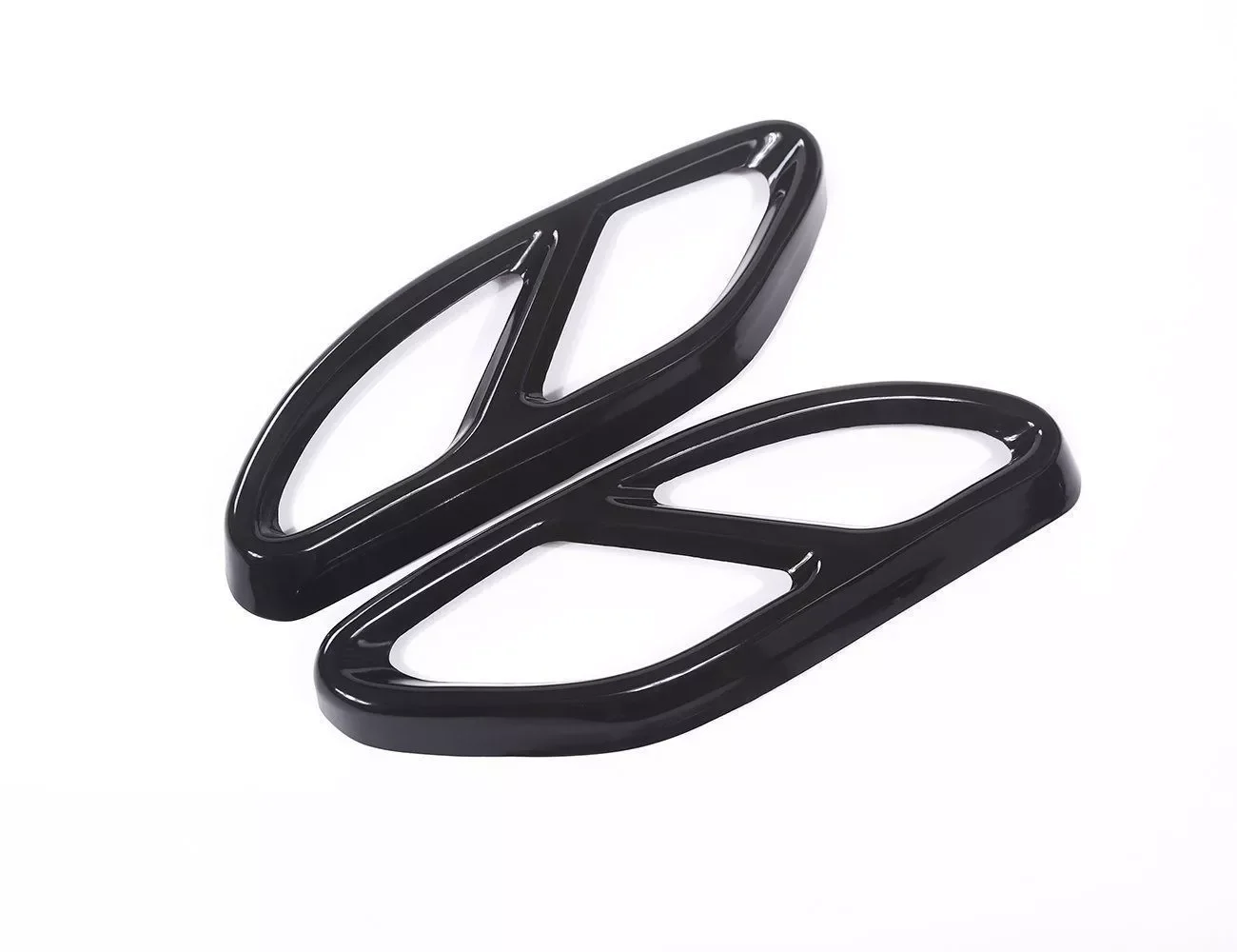 1Pair Black Exhaust Pipe Tip Cover For A Class W176 B Class W246 For Mercedes Benz C E Class CLA GLC GLE GLS Tail Pipe Car Part