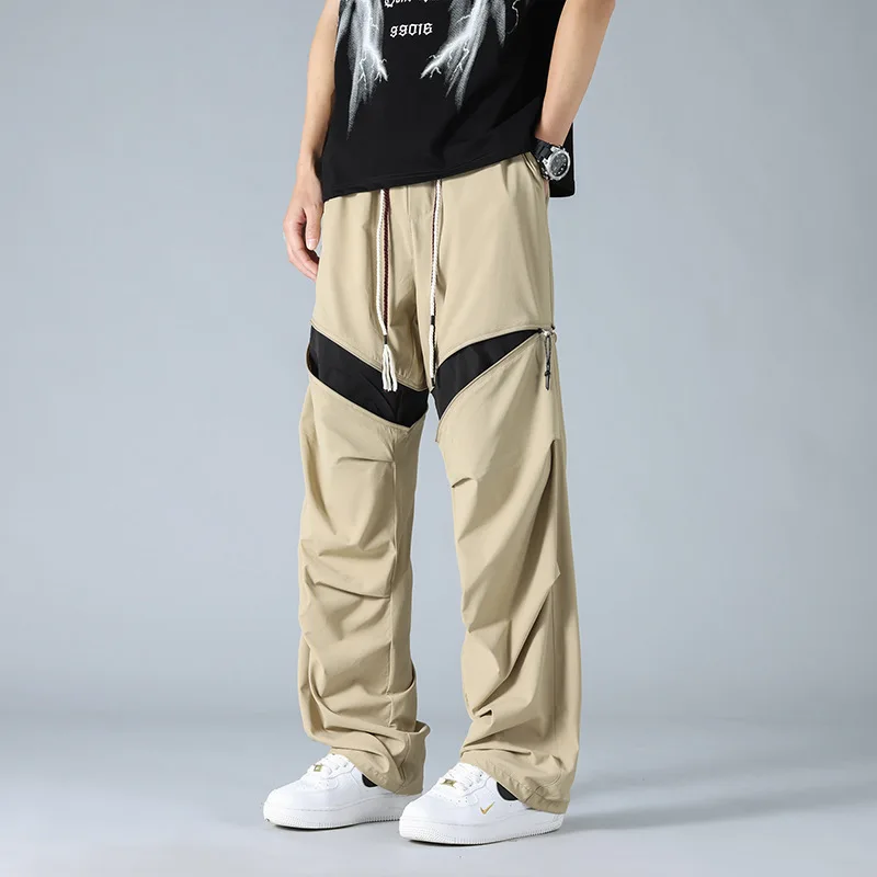 2025 Spring/Summer New Detachable Casual Pants American Trendy Brand Paratrooper Charge Pants Loose Large Fat Guy Straight Leg