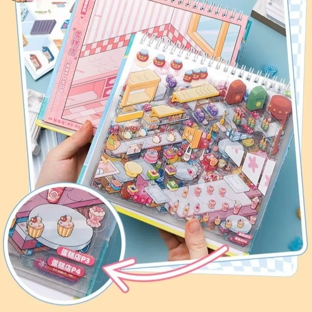 Store Code Goods Store Code Goods Series Sticker PET Material 3D Design Sticker Book DiY Cut Design Scene Collection