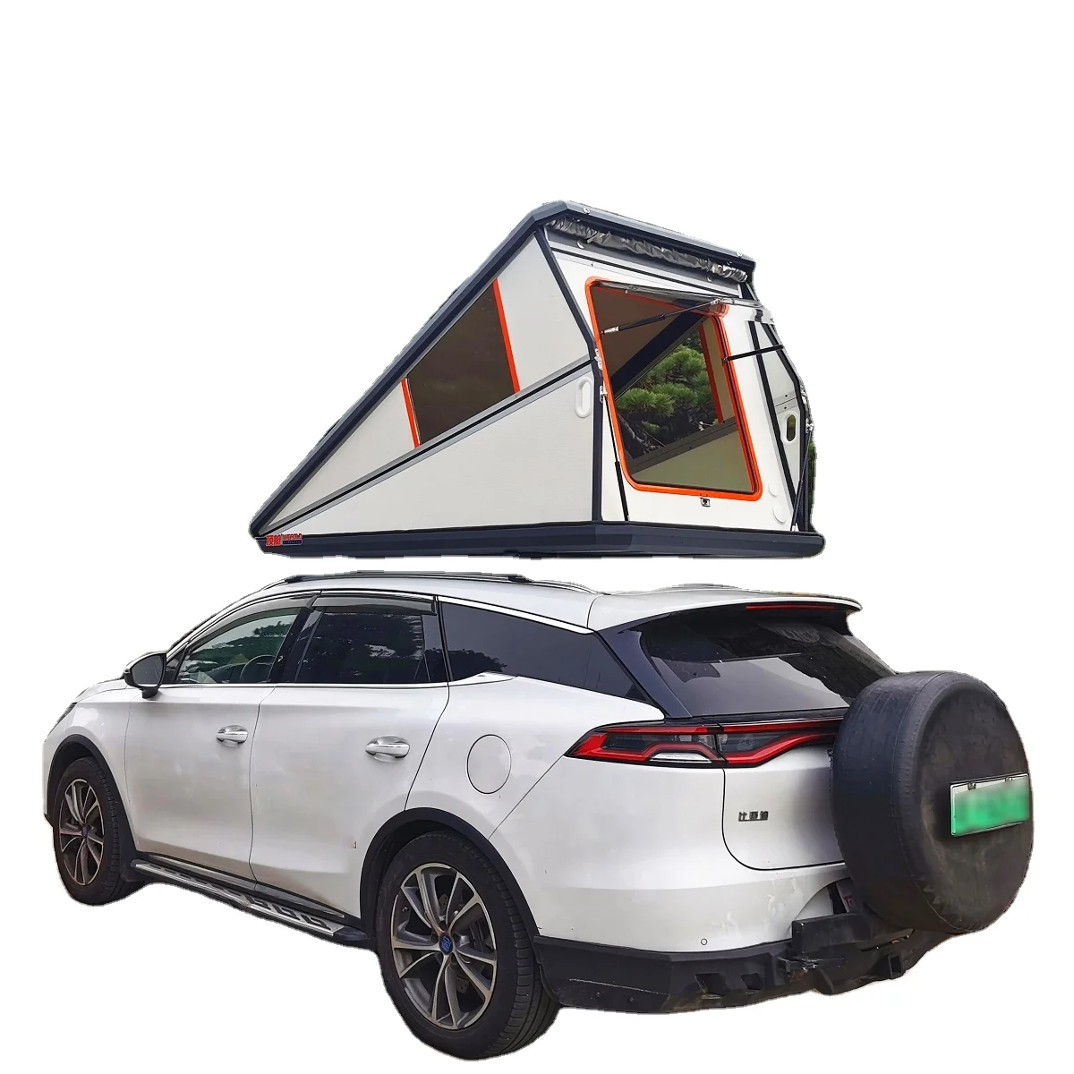 Hot selling outdoor campers tents camping clamshell rooftop with solar fold out hard shell vehicle car trailer roof top tent