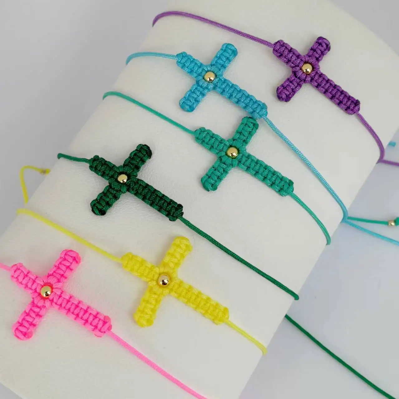 65 Colors Summer Macrame Handmade Cross Design Classic Braided Bracelet Ladies Best Gift Charm Jewelry Simple