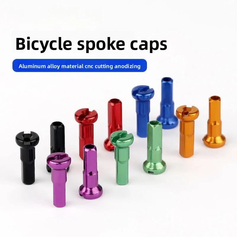 Bicycle Aluminum Alloy Spoke Nipples CNC-machined Anodized 14G 14mm MTB Road Bike Wheel Caps E-bike Rim Nuts Copper Parts