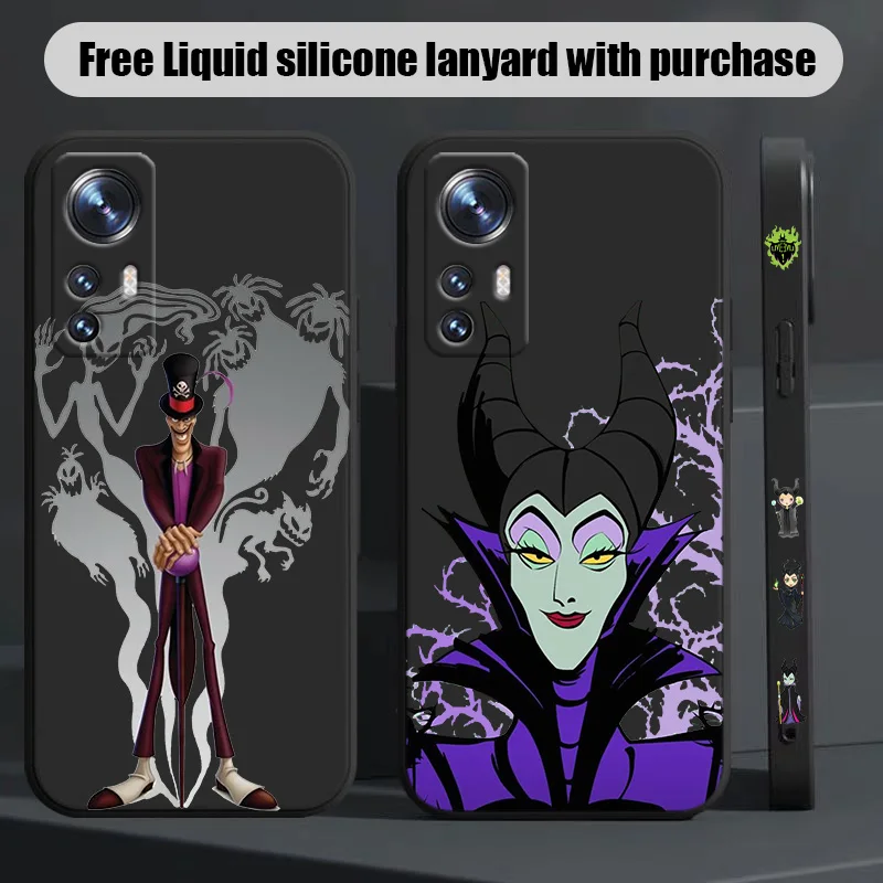 Disney villain Maleficent For Xiaomi Mi A3 9 10 11 12 13 Note 10 Lite SE T X i Pro Liquid Left Rope Phone Case Soft Shell Cover