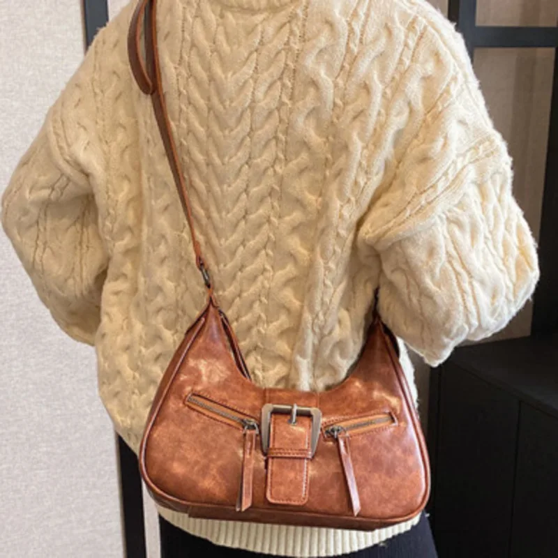 Borsa alla moda sotto le ascelle con una spalla per donna Crescent Casual Messenger di alta qualità Versatile Crossbody retrò di lusso