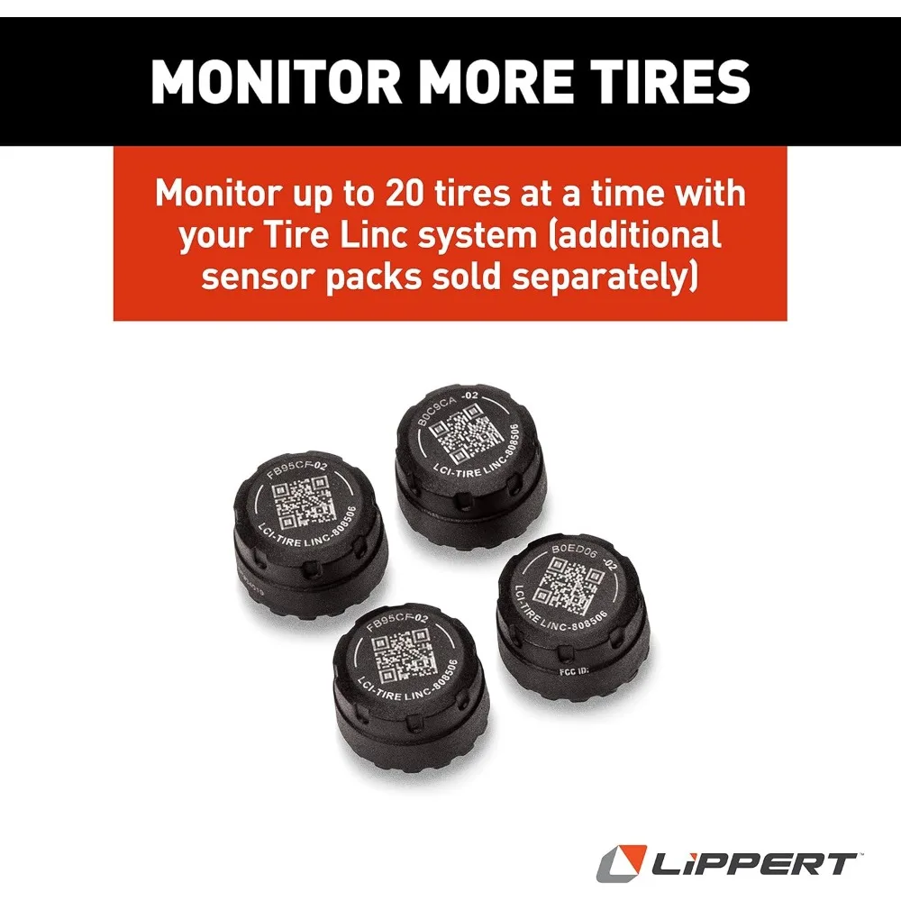 2020106863 Tire LINC Tire Pressure and Temperature Monitoring System for RVs (TPMS) with Tire Sensors and Repeater