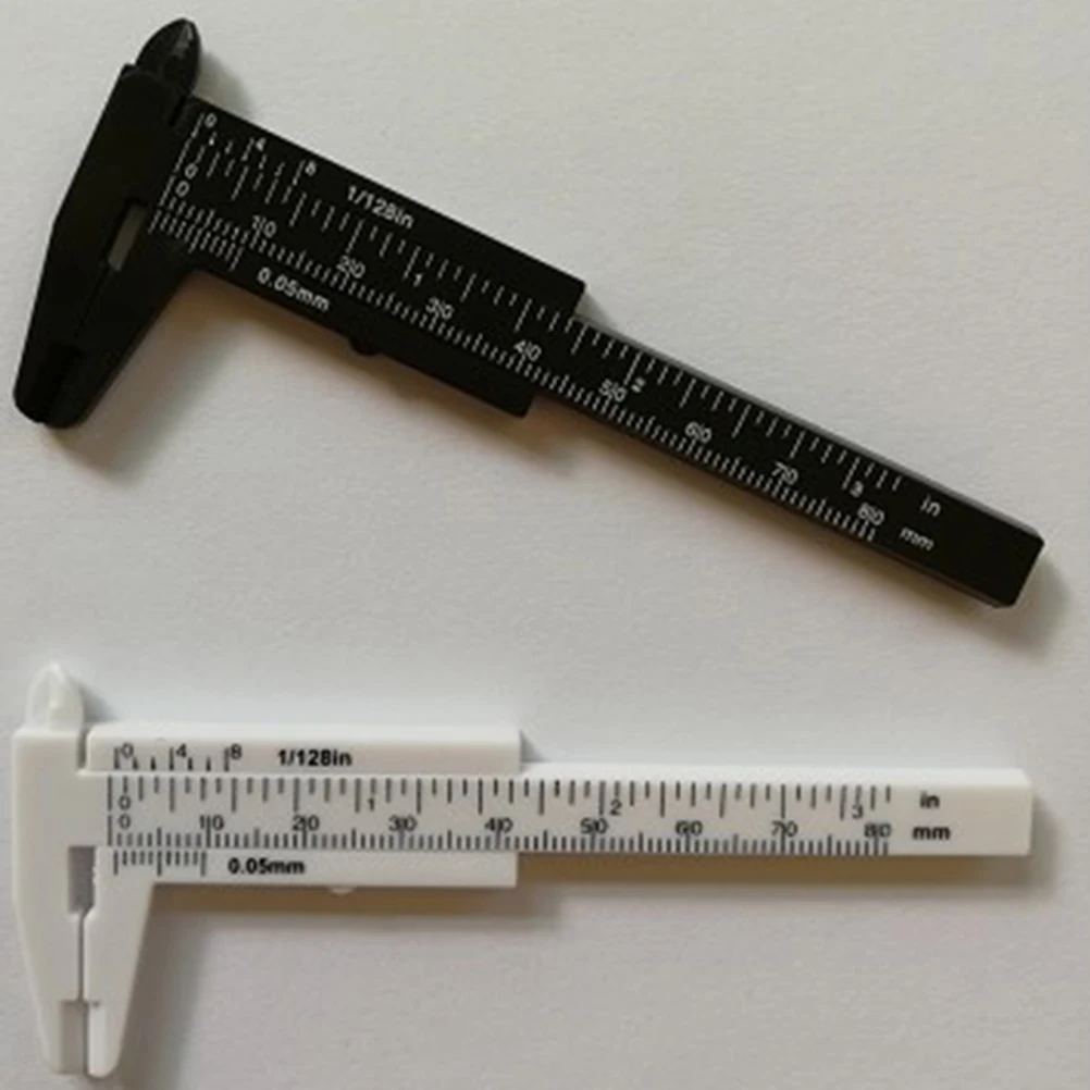 

Mini Vernier Caliper 80mm Small Gauge Measuring Tool for Jewelry Bead Plastic Material Lightweight Durable Internal External