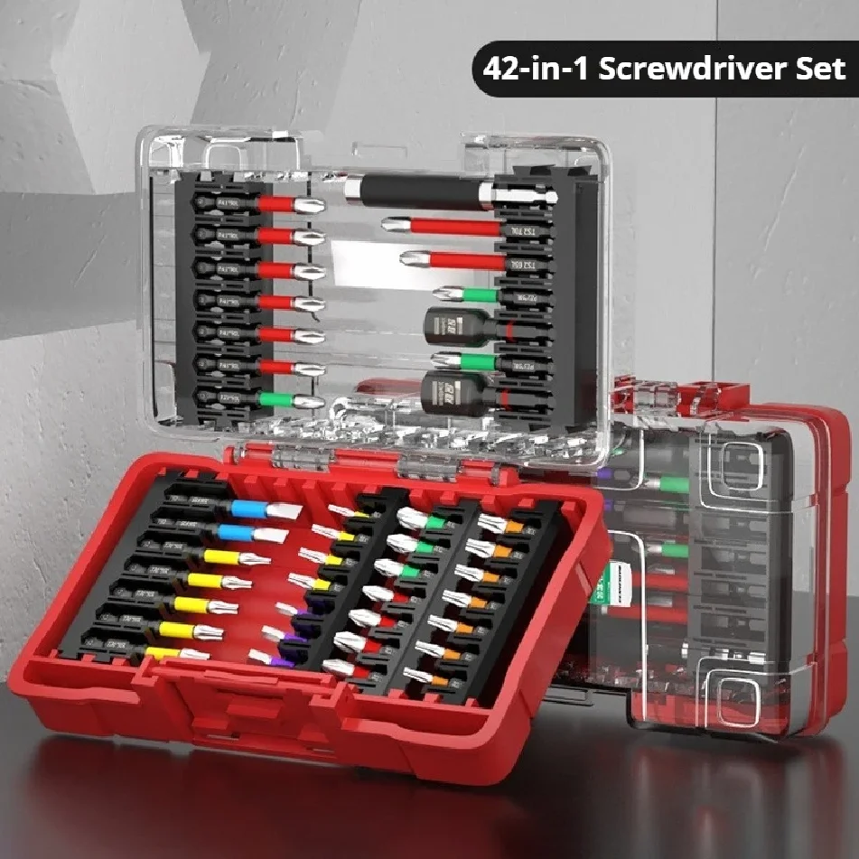 

42 in 1 Rainbow Batch Head Set Magnetic Electric Screwdriver Professional Electric Drill Installation Tool Portable Repair Tool