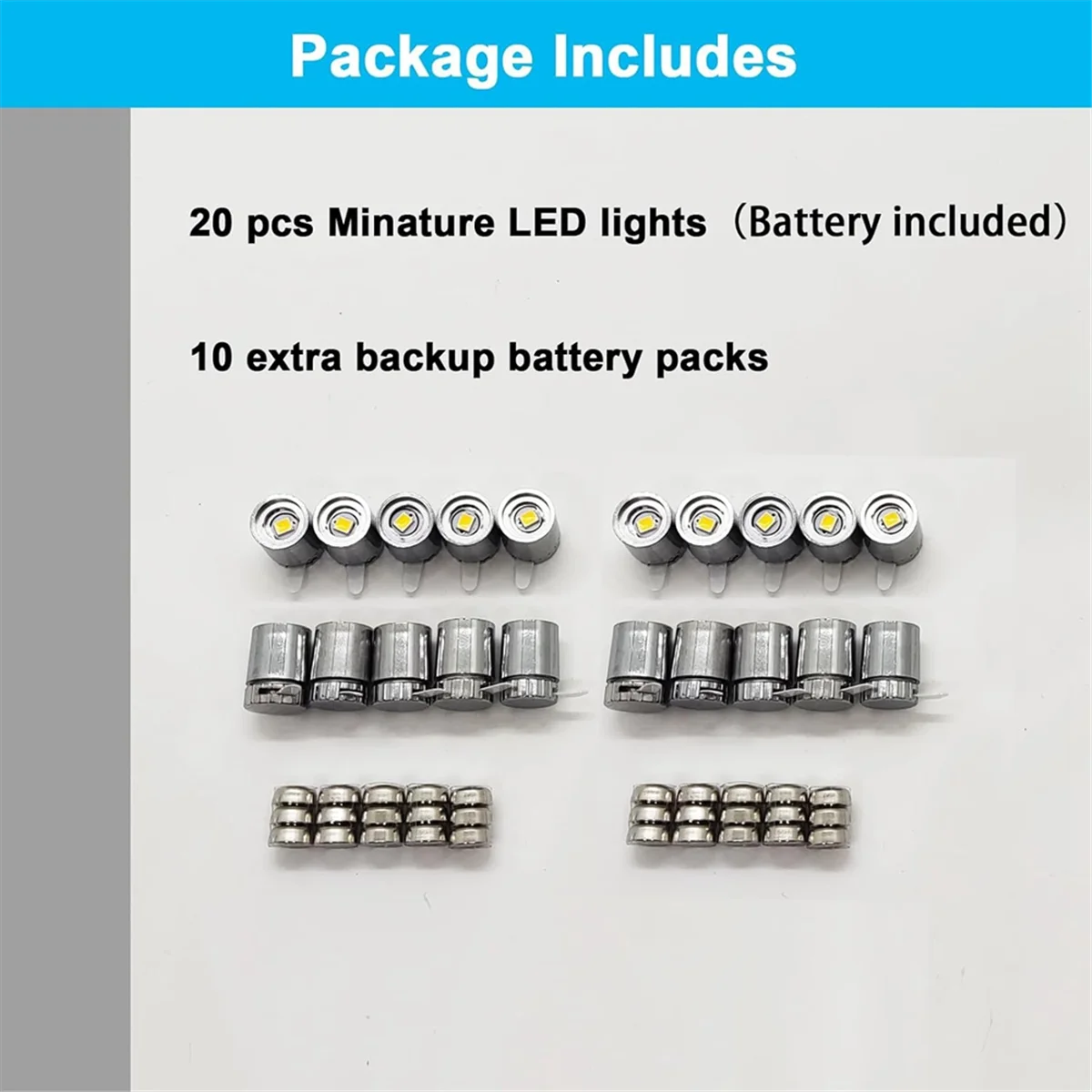 20 Pcs Miniature Led Lights,Tiny Lights for Hand Craft,Miniature Lights Battery Powered, Lights (Multi-Color Changing)