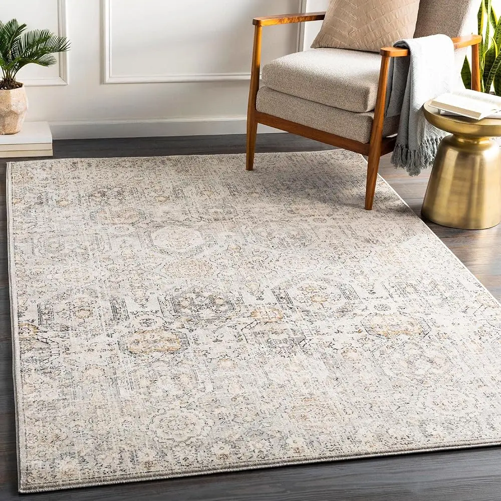 

Mark&Day Area Rugs, 8X10 Geelbroek Traditional Tan/Ivory Area Rug, Beige Grey Bla Carpet For Living Room, Bedroom Or Kitchen
