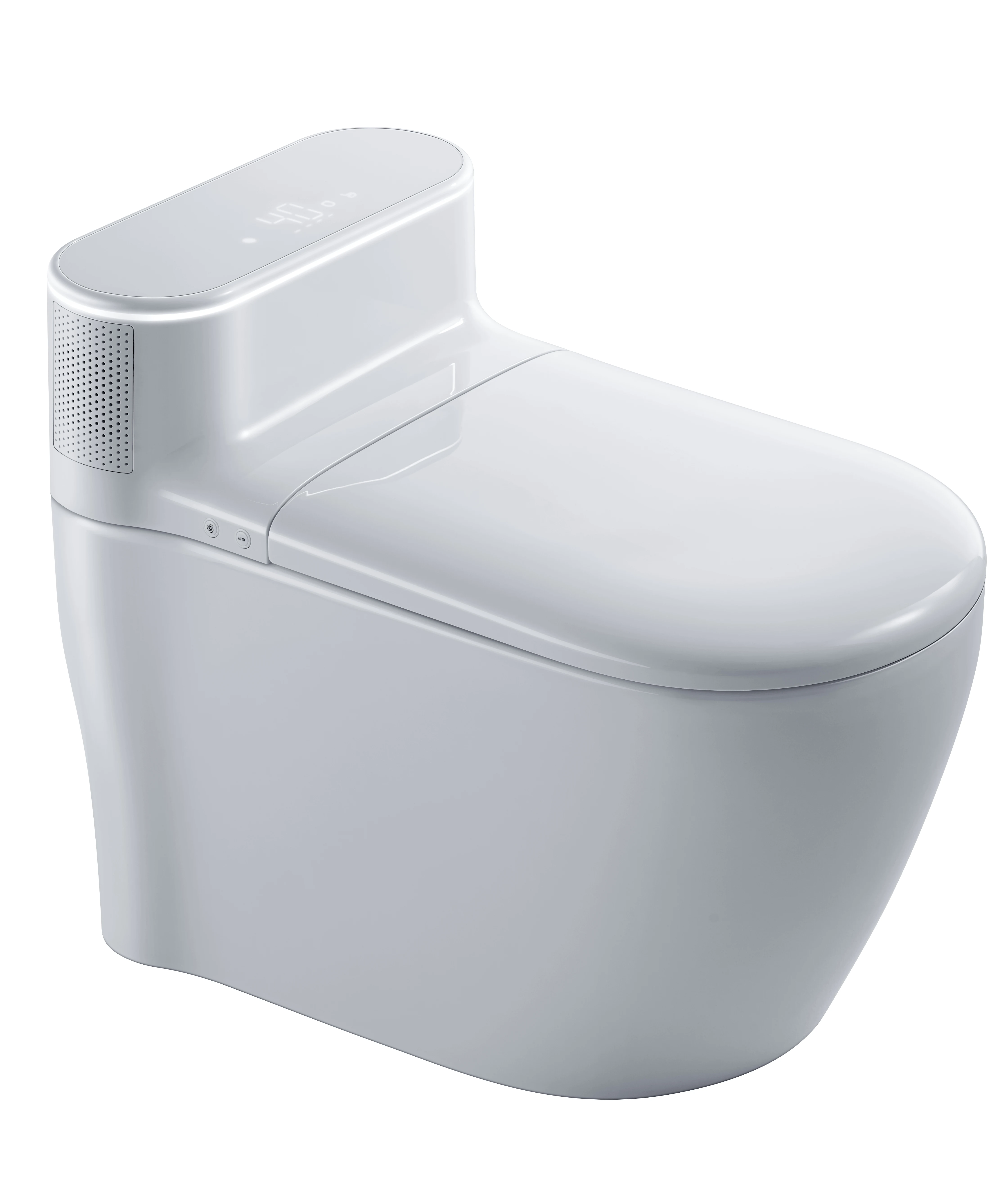 Smart One-Piece Ceramic Auto Toilet Bidet Incense Deodorant Sanitary Ware Elongated S-Trap Seat Heating Control-Bathroom