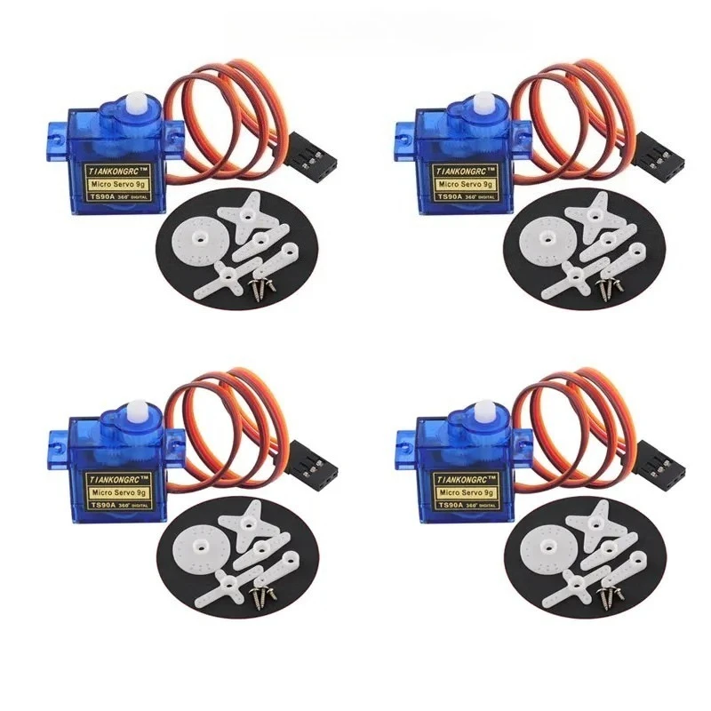 TS90A 9G Micro Servo 180/270 Controllable 360 Rotation 4.8V-6V Analog Motor Power Functions Parts For Model Cars Robots DIY Toys