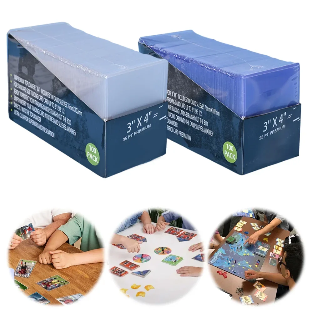 

200Pcs 3 In X 4 In Card Sleeves 35 PT Top Loads for Cards Toploads for Cards for Baseball Football Sports Cards Trading Cards