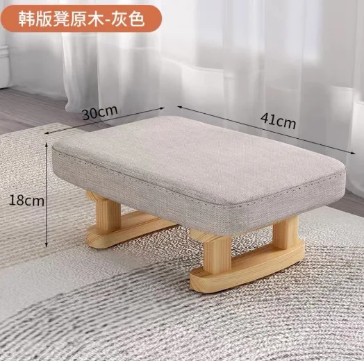 1 قطعة مقعد خشبي منخفض مسند القدمين لغرفة المعيشة غرفة نوم مدخل المنزل مكتب اليوغا التأمل الفضاء المنظم مقعد مقعد الخشب خطوة #1