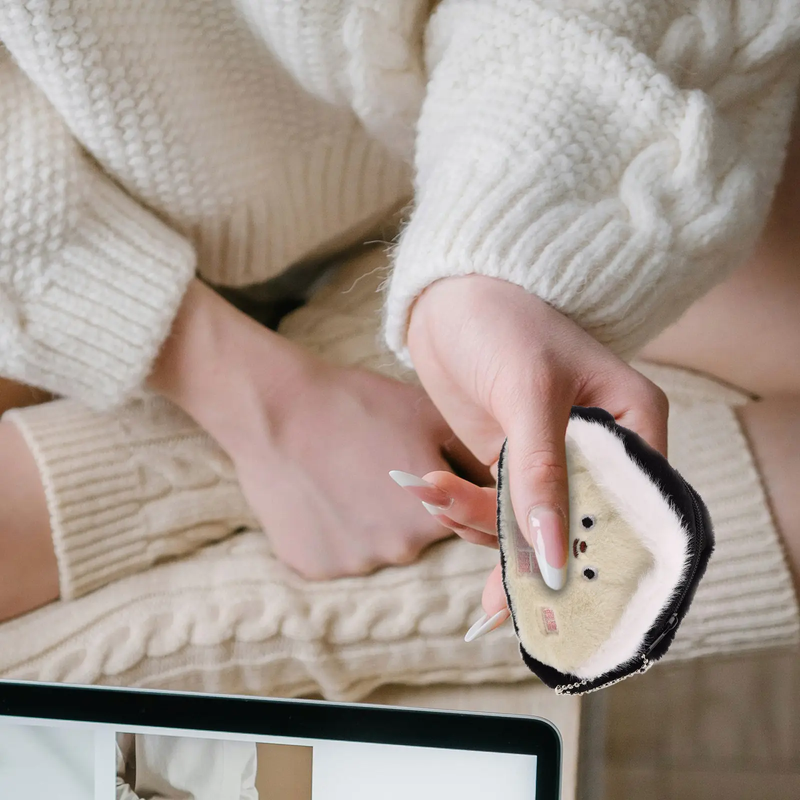 

House-Shaped Keychain Wallet Mini Coin Pouch For Girls Soft Kawaii Organizer Key Holder Pouch Cute Small Wallet For Women