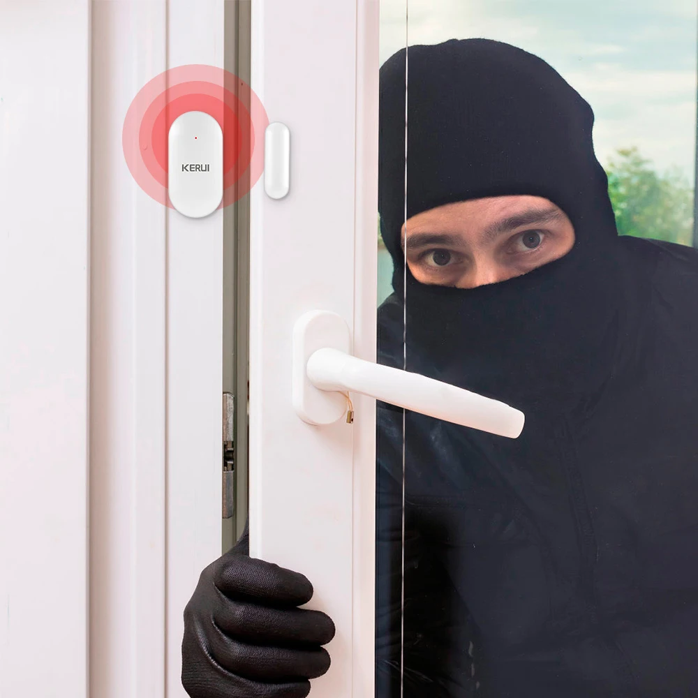 KERUI MC11 433 MHz Sensore magnetico per finestra senza fili Rivelatore Sensore porta per W202 W181 Sistema di allarme di sicurezza domestica Antifurto An-furto